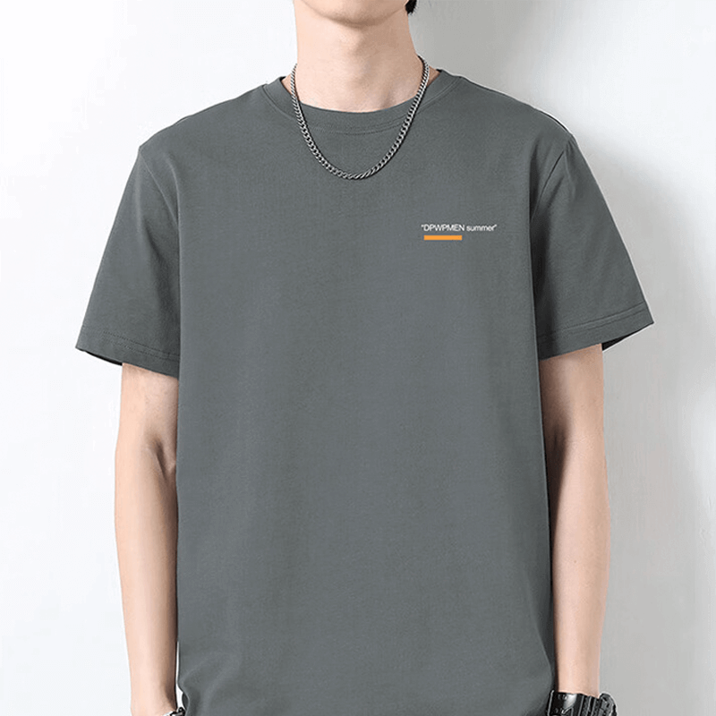 测试卡帝乐鳄鱼（CARTELO）短袖T恤男夏季纯色短袖男士宽松上衣圆领体恤男装 深灰色 XL